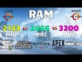2133MHz vs 2666MHz vs 3200MHz |メモリゲーム性能比較