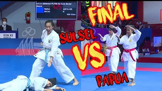 FINAL KATA BEREGU PUTRI SULSEL VS PAPUA | PON PAPUA XX KARATE 2021