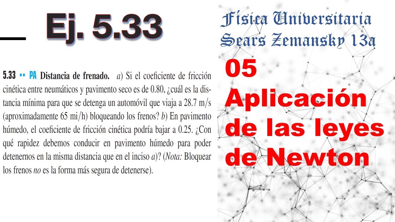 Aplicación de las leyes de Newton - Ej. 5.33 Física Universitaria Sears Zemansky 13a