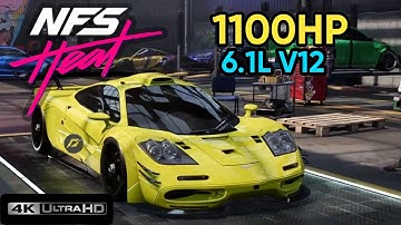 MCLAREN F1 1993 (1100HP V12) in NFS Heat | Insane Max Build & Customization