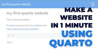 How to publish a website FOR FREE in under 60 seconds using Quarto