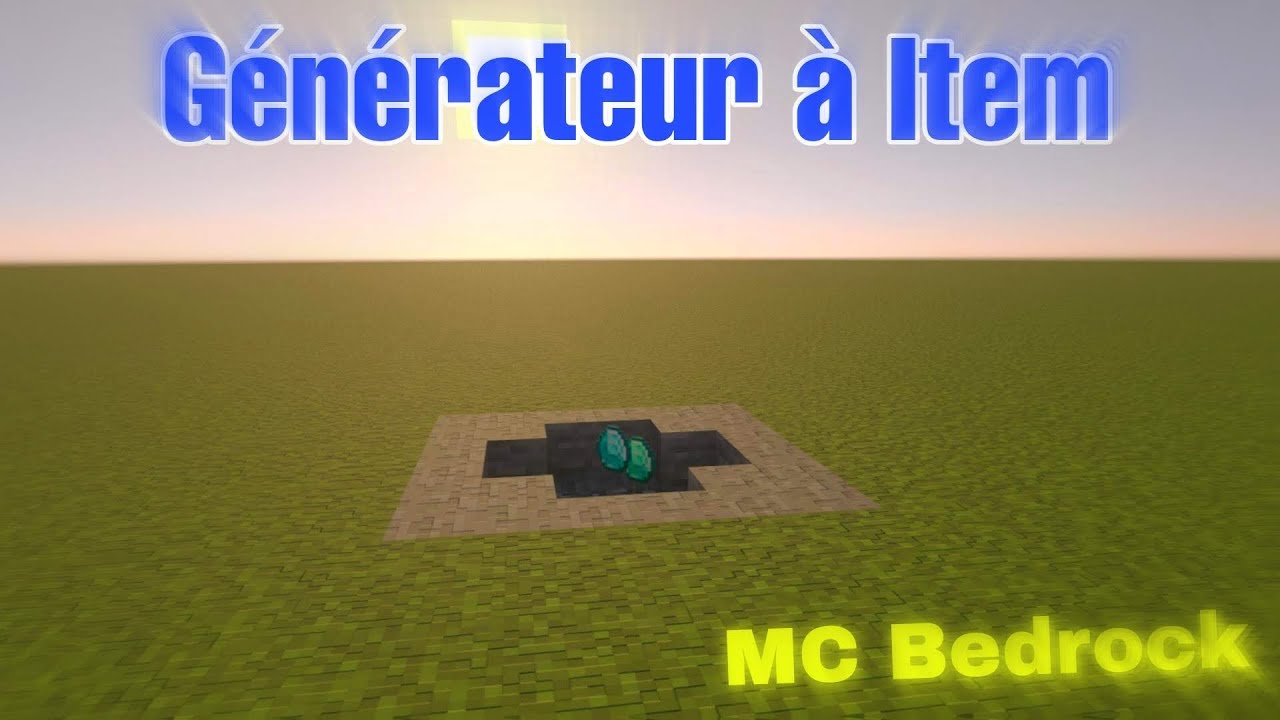Comment Crée un Générateur à Item Tuto Minecraft Bedrock YouTube
