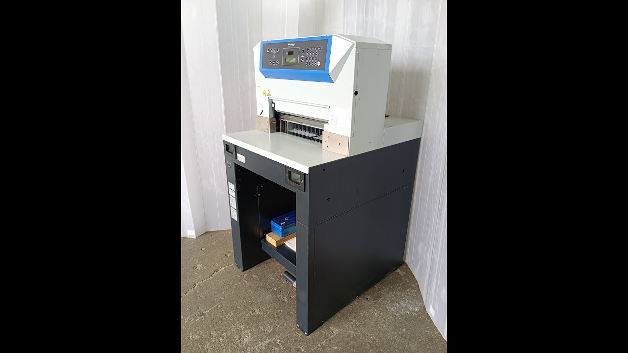 中古]ホリゾン 断裁機APC-450（046004）動作確認動画 - YouTube