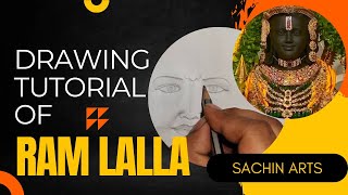 Ram Lalla Drawing Step by Step / Tutorial / Ram lalla Sketch #ram #ramlalla #ramlala #shreeram