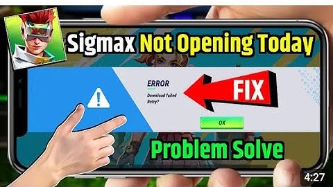 sigmax game not opening | Sigmax Game error problem | Sigma game download failed Retry