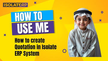 How to create Quotation in Isolate ERP System