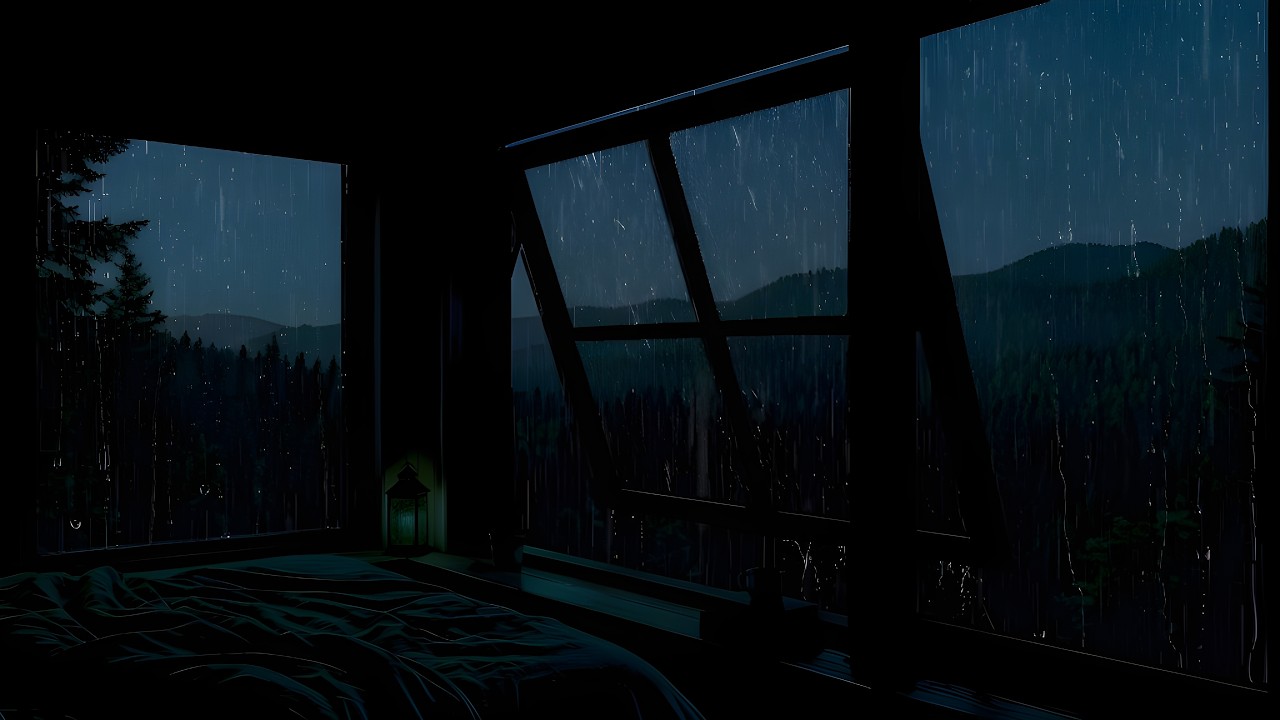 Midnight Rain Outside the Window 🌧️ | Calm Night Ambience for Deep Rest
