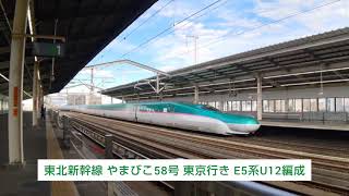 東北新幹線 やまびこ58号 東京行き E5系U12編成 2023.11.11