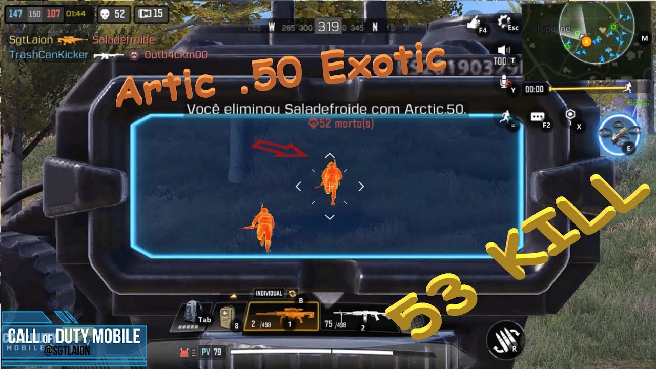 Call of Duty Mobile 53 Kill - Exotic Artic 50 melhor Sniper do jogo c ...