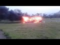Jaguar bus catches fire