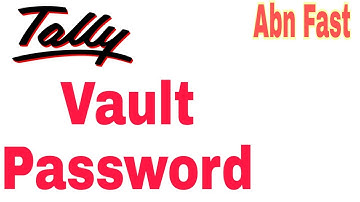 How to set, change and remove Tally Vault password in tally erp 9 in hindi
