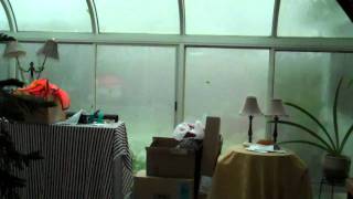 Phoenix Hail Storm Pummels Glassed in Porch 100510