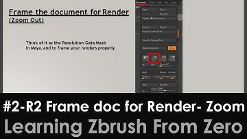 2-Render2 Frame the document for Render Zoom Out, Simple rendering directly from Zbrush, Zbrush 2020