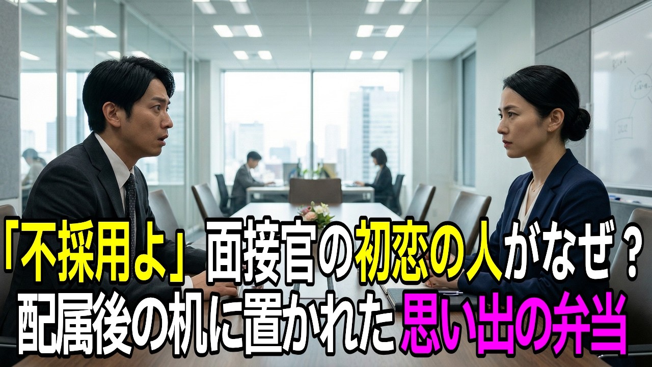 「不採用よ」面接官だった初恋の人がなぜ？ 部署配属後に俺の机に置かれた「思い出の弁当」の正体に震えが止まらない【感動する話】【朗読】