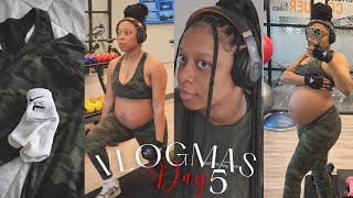 VLOGMAS DAY: 5 “Baby Bumpin’ at the Gym: 25 WEEKS PREGNANT👶🏽💪🏽| Kelsea Rae