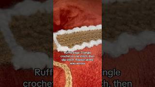 HOW TO: Crochet ruffle border. Super easy! #crochet #crochetpattern #crochetheadband #crochetborder
