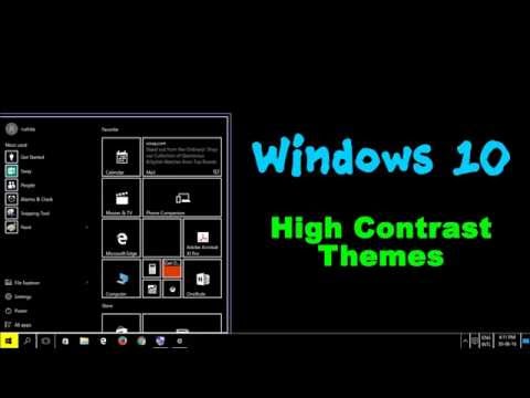 How to apply High Contrast Themes on Windows 10