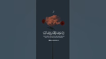 رَّبَّنَا عَلَيْكَ تَوَكَّلْنَا وَإِلَيْكَ أَنَبْنَا وَإِلَيْكَ الْمَصِيرُ (٤)). #سورة_الممتحنة‎🍂