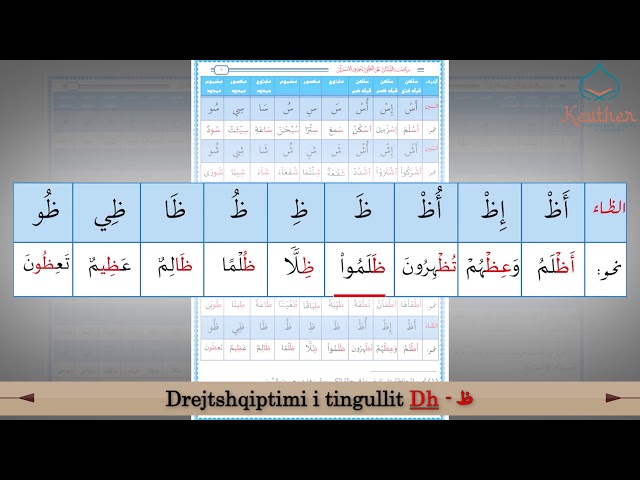 Drejtshqiptimi i tingullit DH - ظ