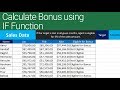 Calculate Bonus in Excel Using IF Function - YouTube