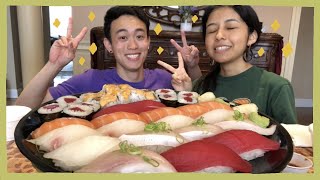 Sushi with my Fiance in Quarantine [Mukbang]