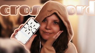 asmr | cozy crossword puzzle solving (clicky, tingly whispers)