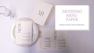 Artefino Spice Menu
