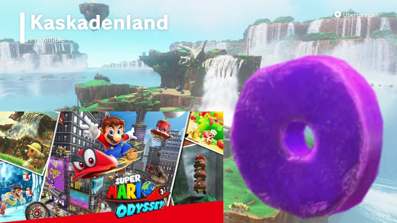 Alle lila Münzen im Kaskadenland Super Mario Odyssey German