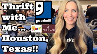 Thrift With Me at the Goodwill Bins Houston Texas to Resell on Ebay Poshmark What Sold + Haul