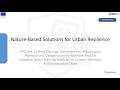 402 - Nature-Based Solutions for Urban Resilience