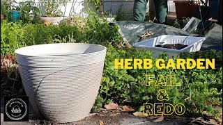 Herb garden redo again herbs herbgarden herbgardening homegrown gardenbeds gardening