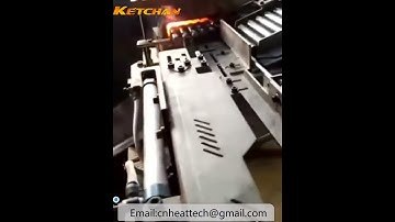 Special automated feeding high frequency induction heating of steel bar end