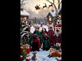 “The Magic of Christmas ✨🦌 Santa’s Sleigh Passing By & Woodland Animal Friends By Debra Angel AI
