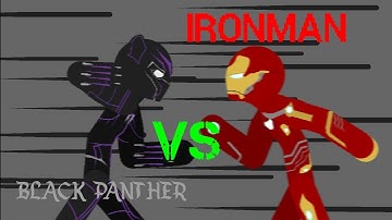 Black Panther Vs Ironman (Sticknodes animation)