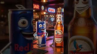 Red Bull ne Kingfisher ko Challenge Kiya 😱 Animated Battle | By Shubham. #shorts