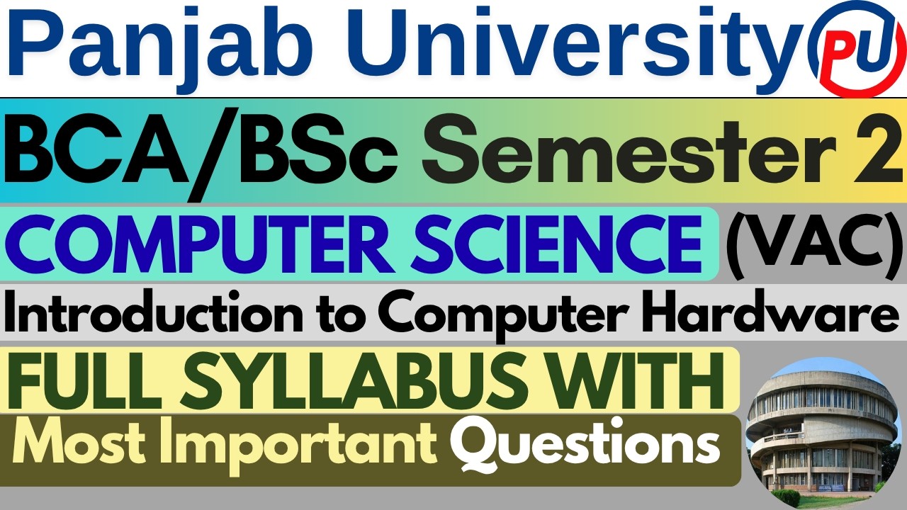 Computer Hardware | BCA Semester 2 Computer Hardware | BSc Sem 2 ...