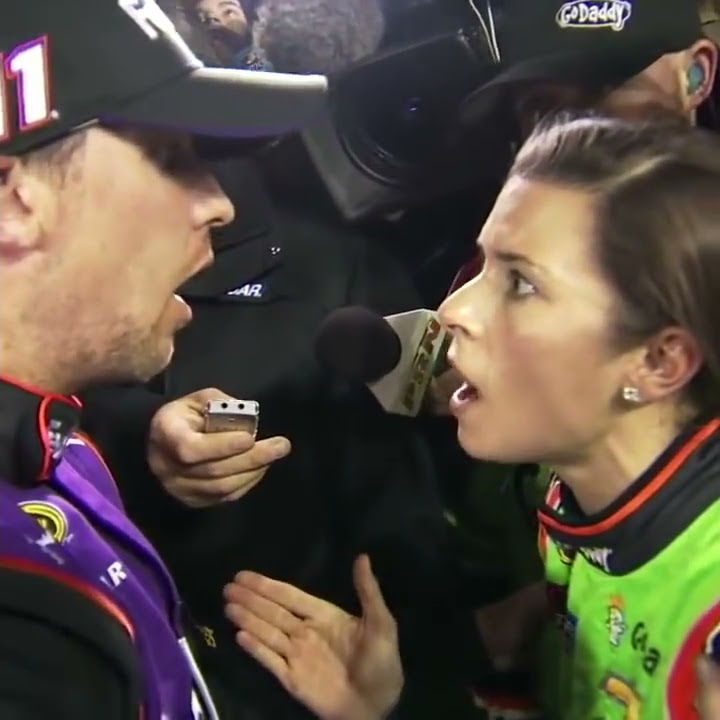 ‘WHAT ARE YOU DOING?!’ Danica Patrick confronts Denny Hamlin | #shorts | NASCAR