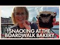Sandwich & Cupcake Snacking at the Boardwalk Bakery