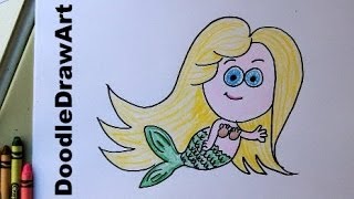 mermaid draw drawing easy doodle fun getdrawings