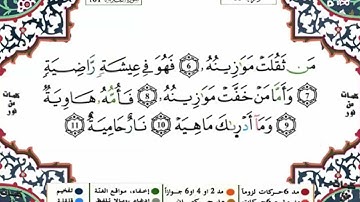 سورة القارعة مكررة للحفظ برواية ورش للقارئ ياسين الجزائري