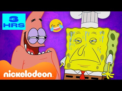 Губка Боб | Более Трёх Часов Самых Смешных Моментов Губка Боб! | Nickelodeon Cyrillic