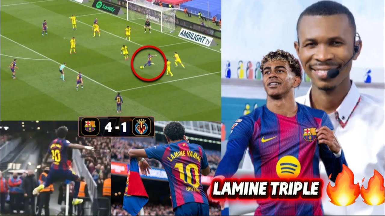 BARCELONE 4-1 VILLARREAL LAMINE YAMAL BRIYE 💥 LI MAKE YON TRIPLE ISTORIK, PEDRI DEPASE FÒ, DEBRIEF .