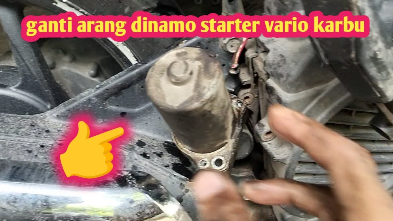 Ganti arang dinamo starter vario karbu