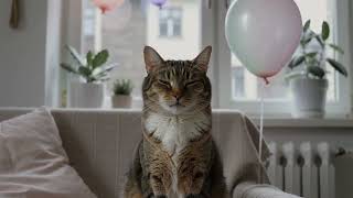 Cozy Birthday Vibes 🎂 Soft Spring Lofi & Cat Ambience (12 minutes version)