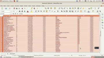 Data Sorting using Libre Office Calc in Ubuntu-Describtion in Malayalam