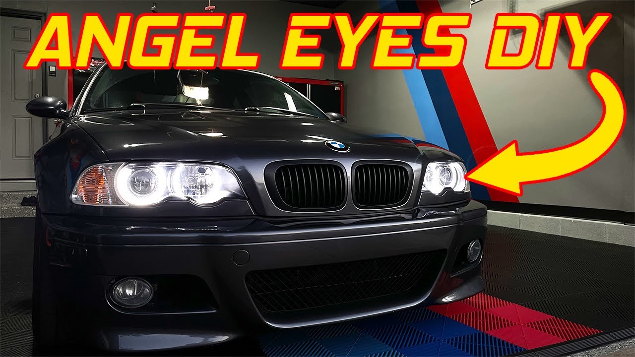 DTM Acrylic LED Angel Eyes Halos Switchback For BMW E46 Headlight  Accessories