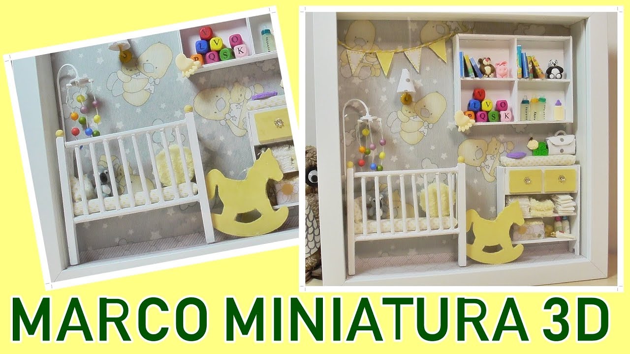 Como decorar un marco en 3D. Reciclar marco de fotos. Habitación bebe o infantil