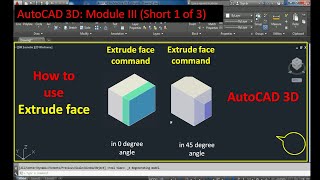 How to Extrude any face of 3d object in AutoCAD 3D in Hindi by Knowledge World Express 150 views 2 years ago 1 minute, 31 seconds
