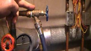 How to remove the air out of your hot water heating systemgirgling noise.