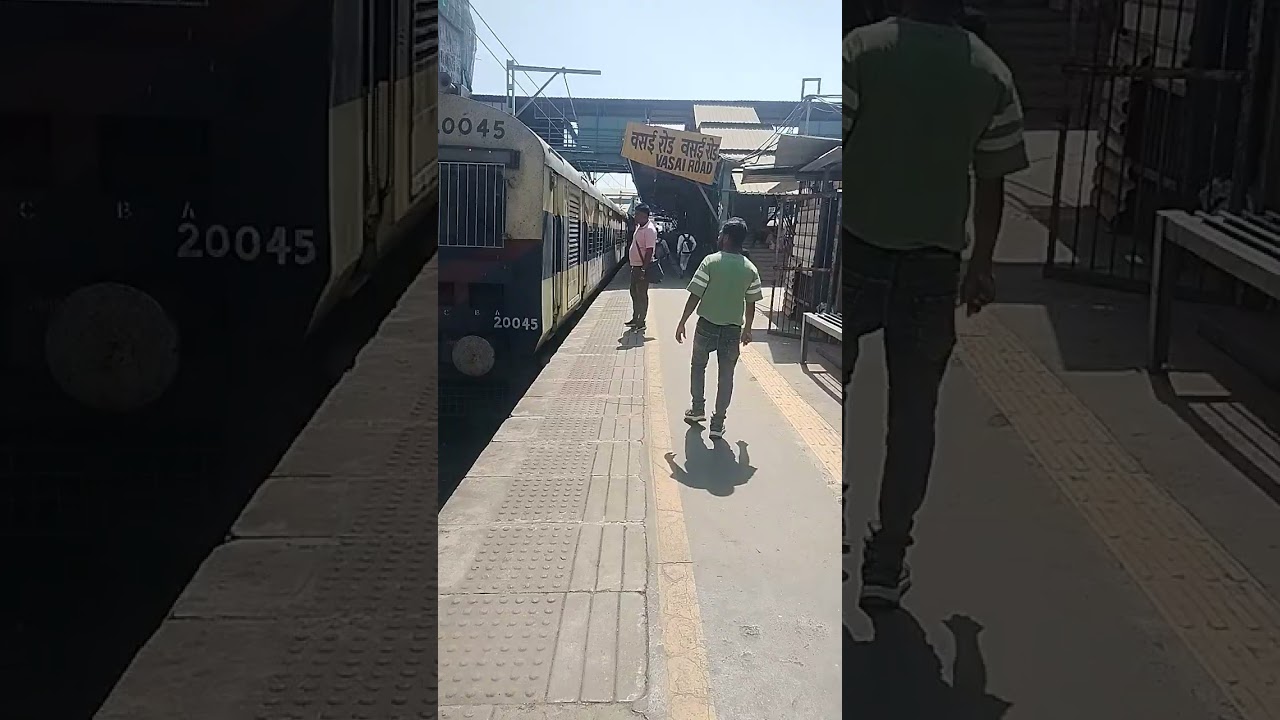 Vasai railway station panvel  memu 12.10 pm plat form 6 or 7 in vasai .new video new railway station